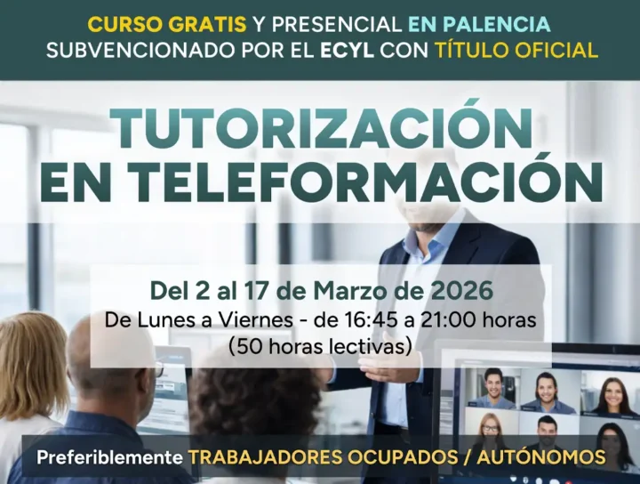 Curso gratis en Palencia de TUTORIZACIÓN EN TELEFORMACIÓN