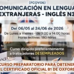Comunicación en lenguas extranjeras (inglés) – N3 (FCOV06)