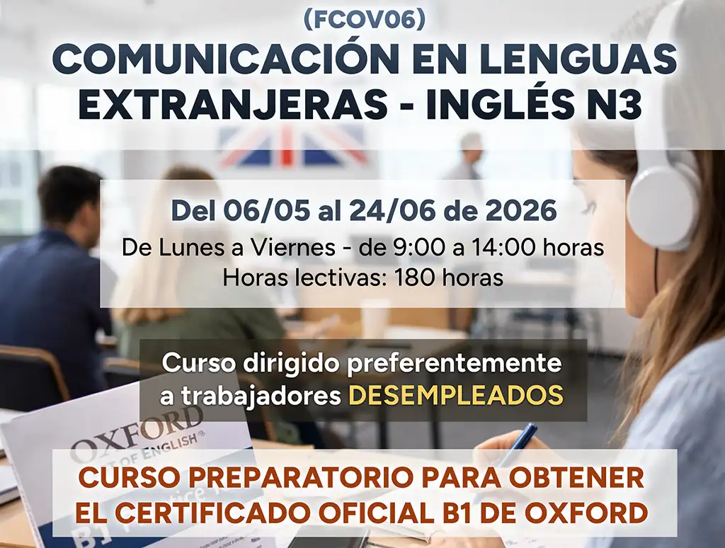 Comunicación en lenguas extranjeras (inglés) – N3 (FCOV06)