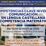 Curso gratis en Palencia de Competencias clave nivel 2 para certificados de profesionalidad sin idiomas: Comunicación en lengua castellana y competencia matemática