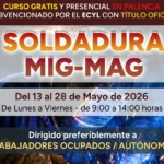 Curso gratis en Palencia de SOLDADURA MIG-MAG