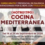 Curso gratis en Palencia de Cocina Mediterránea